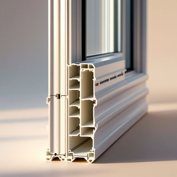 Sezione serramento in PVC alta qualita